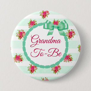 Schaltfläche Mommy to be Floral Chic Rose Button