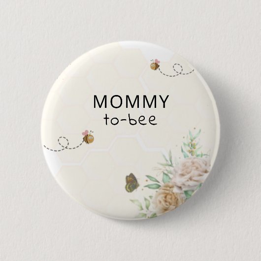 Schaltfläche "Mommy to Bee Baby Shower" Button (Vorderseite)
