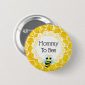 Schaltfläche "Mommy to Bee Honeycomb Baby Shower" Button (Vorne & Hinten)