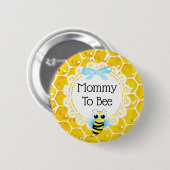 Schaltfläche "Mommy to Bee Honeycomb Baby Shower" Button (Vorne & Hinten)