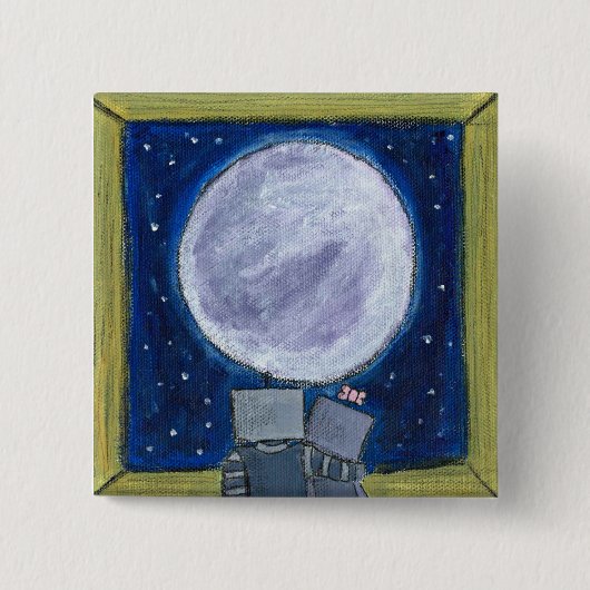 Schaltfläche "Moon-Gazing-Roboter" Button (Vorderseite)