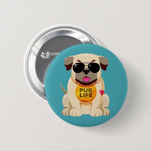 Schaltfläche "Mops Life" Button (Vorne & Hinten)