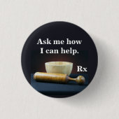 Schaltfläche Mortar und Pestle Button (Vorderseite)