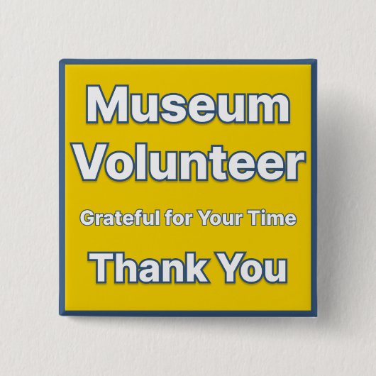Schaltfläche "Museum Volunteer" Button (Vorderseite)
