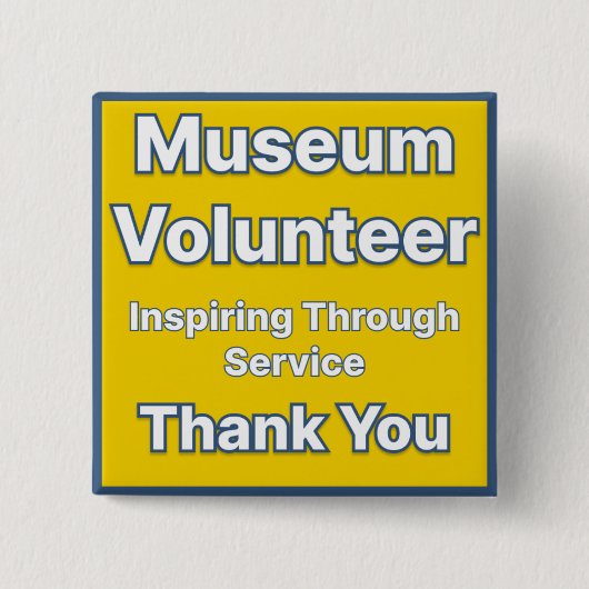 Schaltfläche "Museum Volunteer" Button (Vorderseite)