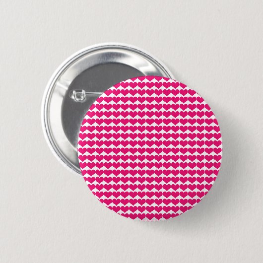 Schaltfläche Muster für Niedliche rosa Herzschläge Button (Vorne & Hinten)