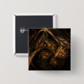 Schaltfläche "Mutter Erde Abstrakte Kunst" (Quadra Button (Vorne & Hinten)