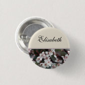 Schaltfläche Name der Pflaume-Blume Button (Vorne & Hinten)