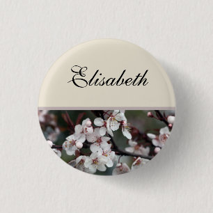 Schaltfläche Name der Pflaume-Blume Button
