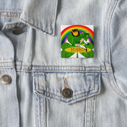 Schaltfläche "Name des Kleeblatts Leprechaun" Button (Beispiel)