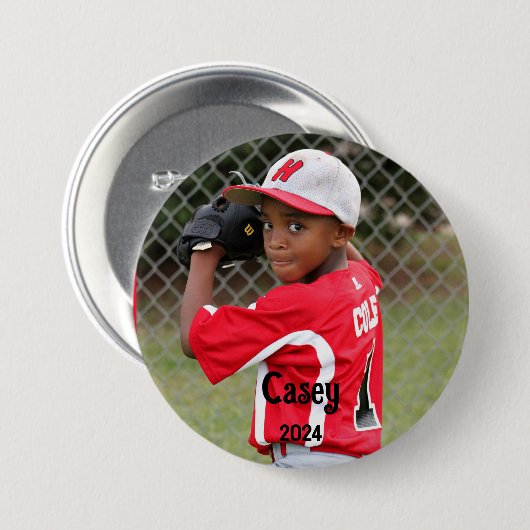 Schaltfläche "Name und Jahr des Fotos für den benu Button (Vorne & Hinten)