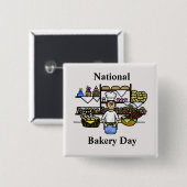 Schaltfläche "National Bakery Day" mit Backwaren Button (Vorne & Hinten)