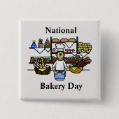 Schaltfläche "National Bakery Day" mit Backwaren Button (Vorderseite)