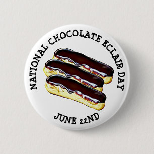 Schaltfläche "National Chocolate Eclair Day" am 22 Button