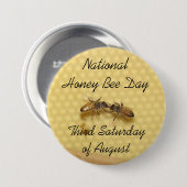 Schaltfläche "National Honey Bee Day" Button (Vorne & Hinten)
