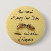 Schaltfläche "National Honey Bee Day" Button (Vorderseite)