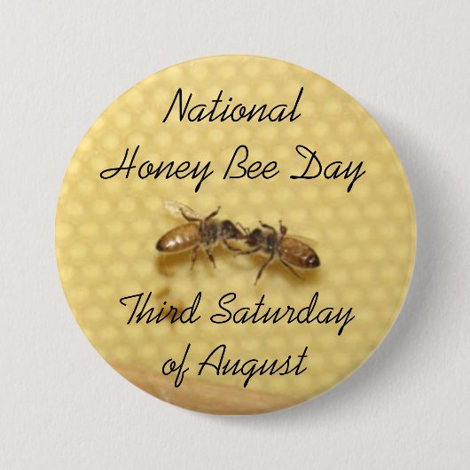 Schaltfläche "National Honey Bee Day" Button (Vorderseite)