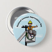 Schaltfläche "National Lineman Appreciation Day" Button (Vorne & Hinten)
