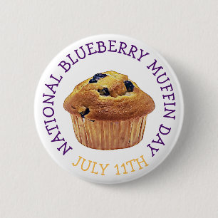 Schaltfläche "Nationaler Blueberry-Muffin-Tag Juli Button