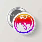 Schaltfläche Neon Dragon weiß Button (Vorne & Hinten)