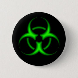 Schaltfläche Neon Green Biogefährdung Symbol Button