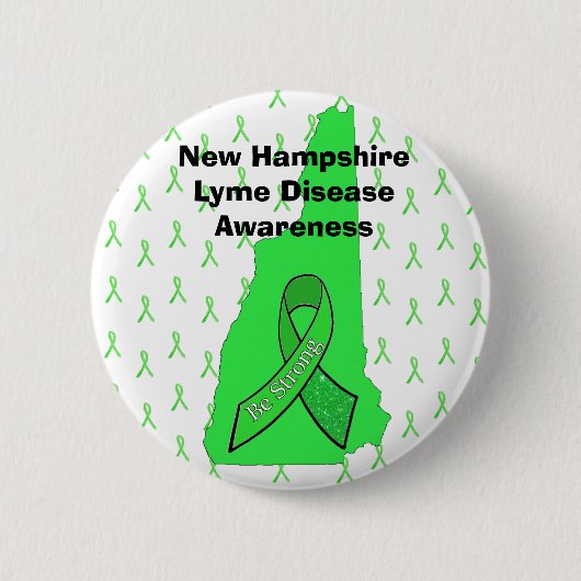 Schaltfläche "Neue Hampshire Lyme Disease Awarenes Button (Vorderseite)