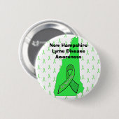Schaltfläche "Neue Hampshire Lyme Disease Awarenes Button (Vorne & Hinten)