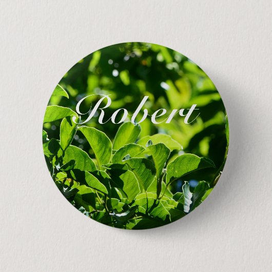 Schaltfläche "Neuer Frühling, Sommergrüne Blätter" Button (Vorderseite)