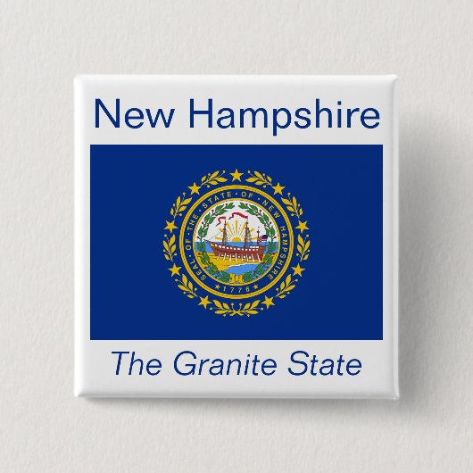 Schaltfläche "Neues Hampshire-Flag" Button (Vorderseite)