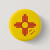 Schaltfläche "Neues Mexiko", patriotische neue mex Button (Vorderseite)