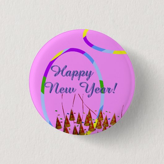 Schaltfläche "Neujahr" Button (Vorderseite)