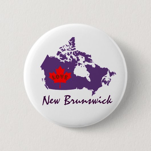 Schaltfläche "New Brunswick Customize Canada Butto Button (Vorderseite)