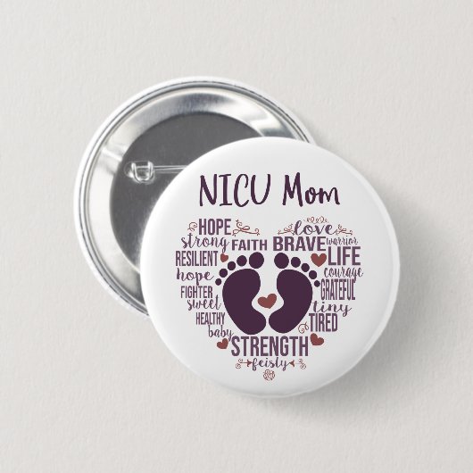 Schaltfläche "NICU-Mama" oder "NICU-Merkzettel" Button (Vorne & Hinten)