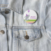 Schaltfläche "niedlich Elephant & Ballon Geburtsta Button (Beispiel)