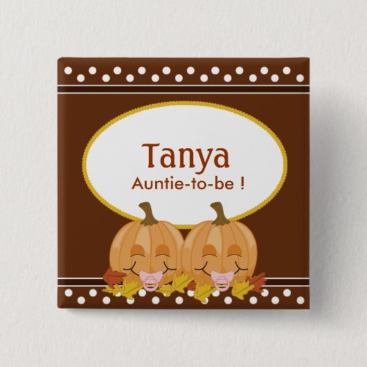 Schaltfläche "niedlich Lil Pumpkins Baby Shootname Button (Vorderseite)
