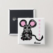 Schaltfläche niedlich Mooska Mouse Button (Vorne & Hinten)