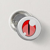 Schaltfläche "niedlich Red Ghost Eyeball" Button (Vorne & Hinten)