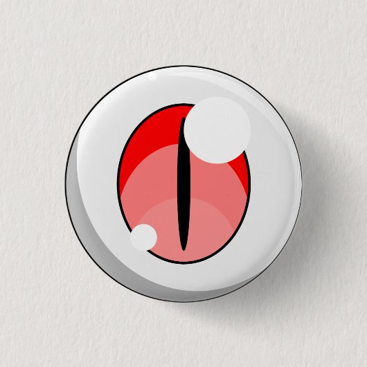 Schaltfläche "niedlich Red Ghost Eyeball" Button (Vorderseite)