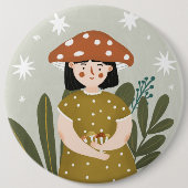 Schaltfläche "niedlich Watercolor Mushroom" Button (Vorderseite)
