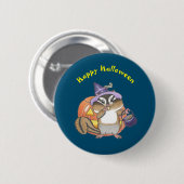 Schaltfläche "niedliche Chipmunk-Halloween-Kids" Button (Vorne & Hinten)