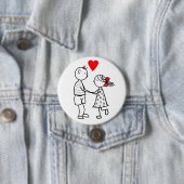 Schaltfläche "niedliche Couple Romantic Liebe" Button (Beispiel)