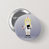 Schaltfläche "niedliche Krankenversicherung 4" Button (Vorne & Hinten)