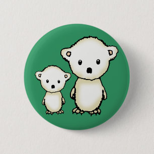 Schaltfläche "niedliche Polarbären" Button