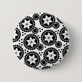 Schaltfläche "niedliche Schwarz-weiße Blume" Button (Vorderseite)