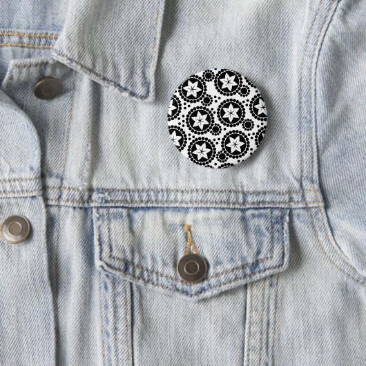 Schaltfläche "niedliche Schwarz-weiße Blume" Button (Beispiel)