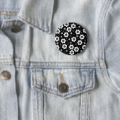 Schaltfläche "niedliche Schwarz-weiße Blume" Button (Beispiel)