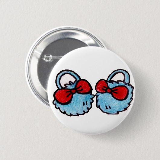 Schaltfläche "niedliche Slipper" Button (Vorne & Hinten)