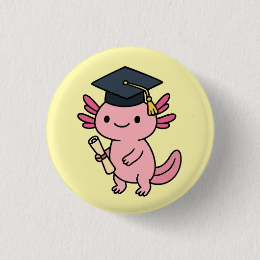 Schaltfläche niedlicher Abschluss Axolotl Button (Vorderseite)