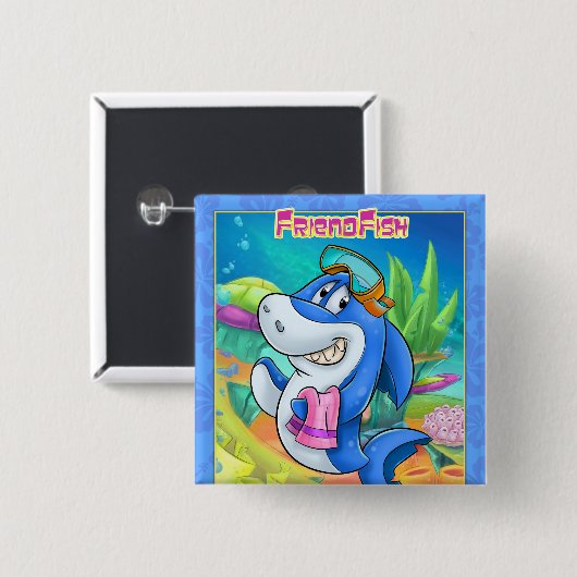 Schaltfläche "niedlicher Cartoon" Button (Vorne & Hinten)