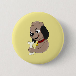 Schaltfläche "niedlicher Hund-Cartoon" Button